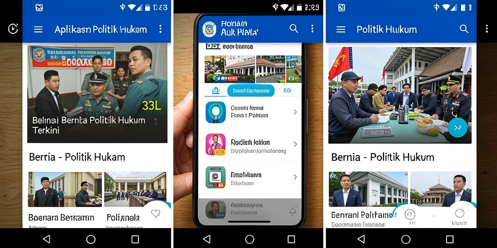 Antarmuka 33L yang menampilkan berita hukum dan politik.
