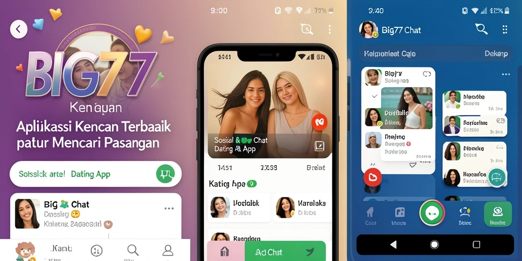 Tampilan antarmuka aplikasi BIG77 yang menarik dan intuitif.