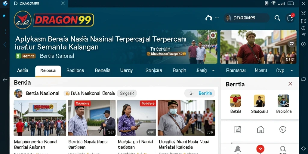 Antarmuka aplikasi DRAGON99 yang menarik dan informatif.