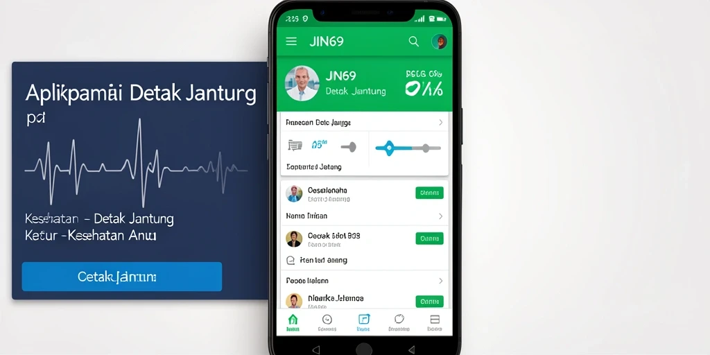 Antarmuka intuitif JIN69 yang memudahkan pemantauan detak jantung.