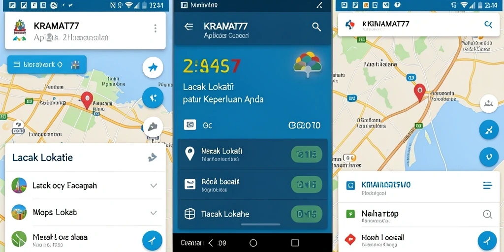Antarmuka KRAMAT77 yang informatif untuk lacak lokasi.