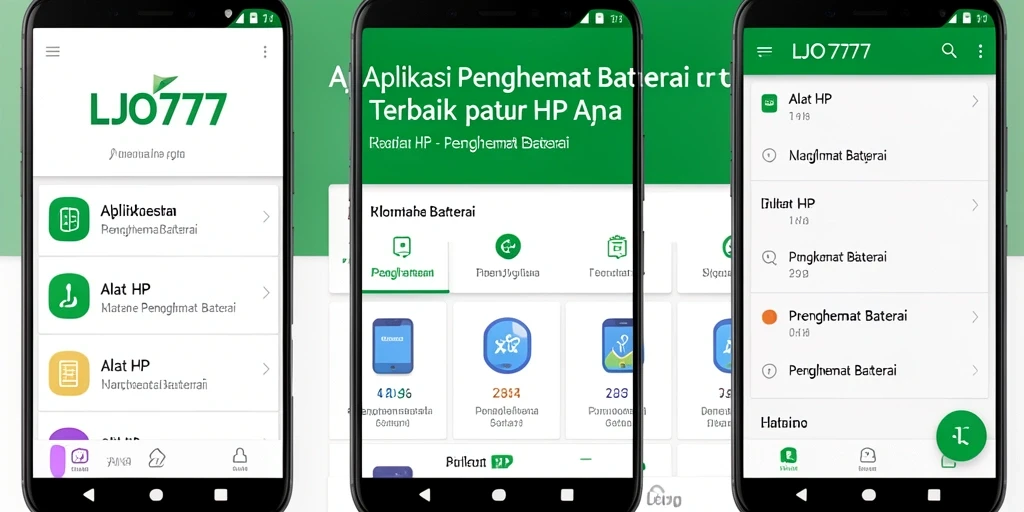 Tampilan antarmuka LJO777 dengan fitur penghemat baterai yang intuitif.