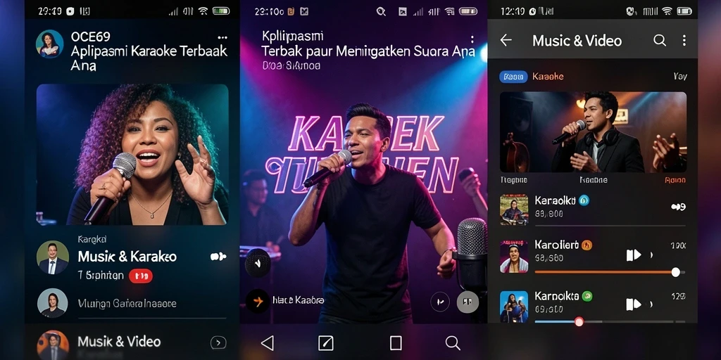 Antarmuka OCE69 yang menarik untuk pengalaman Karaoke.