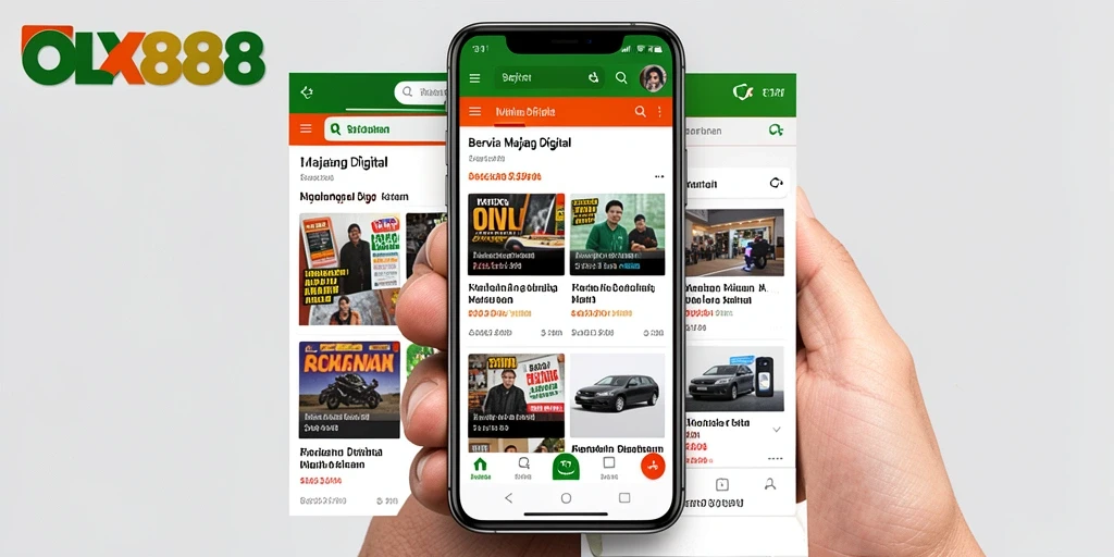Tampilan antarmuka OLX888 yang menarik dan informatif