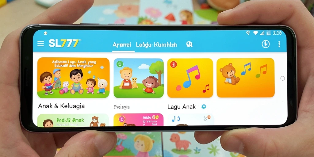 Antarmuka SL777 yang ramah anak dan penuh warna.